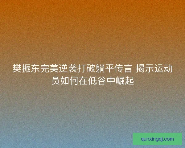 樊振东完美逆袭打破躺平传言 揭示运动员如何在低谷中崛起